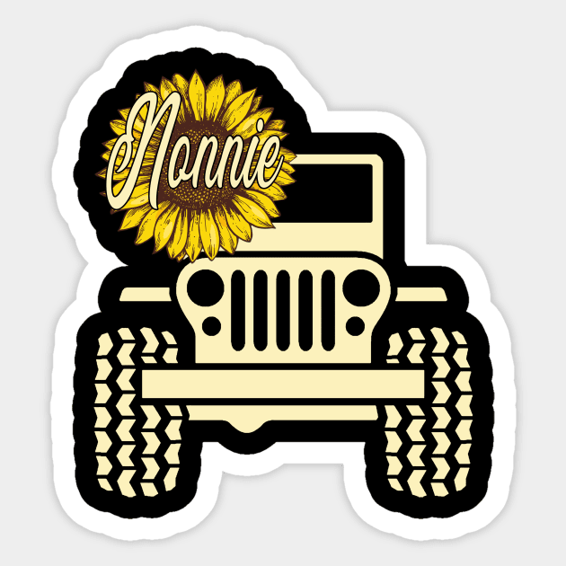 Jeep Sunflower Jeep Nonnie Jeep Women Sticker by Jane Sky